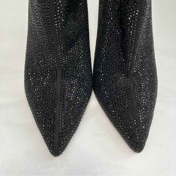 L'Agence Mariette‎ Rhinestone Strassed Ankle Boot Size 6.5 Stiletto Bootie bling - Picture 6 of 7